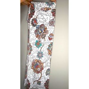 Long Flower Printed Skorts